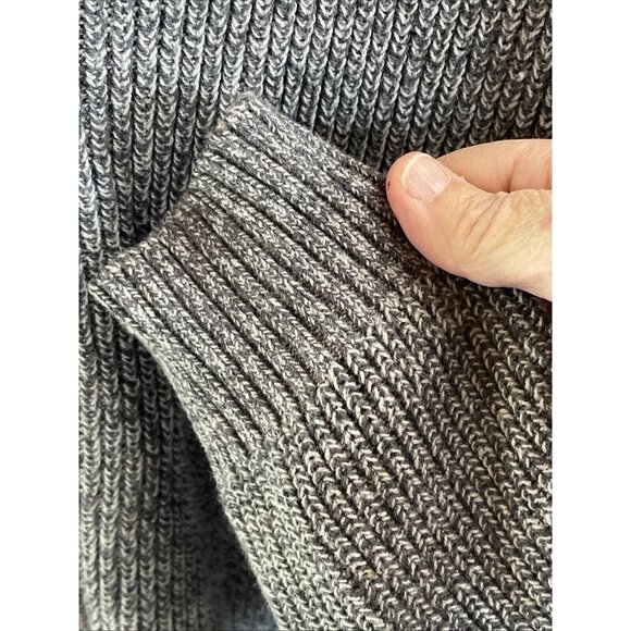 Izod Cardigan Men's Large Gray Knit Cotton Blend Long‎ Sleeve Full Zip Sweater - Picture 8 of 14